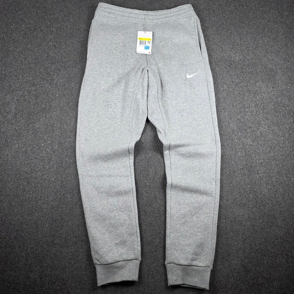 Nike Sweatpants Mens S Grey Club Fleece Joggers 716830-063 Swoosh Athletic NWT